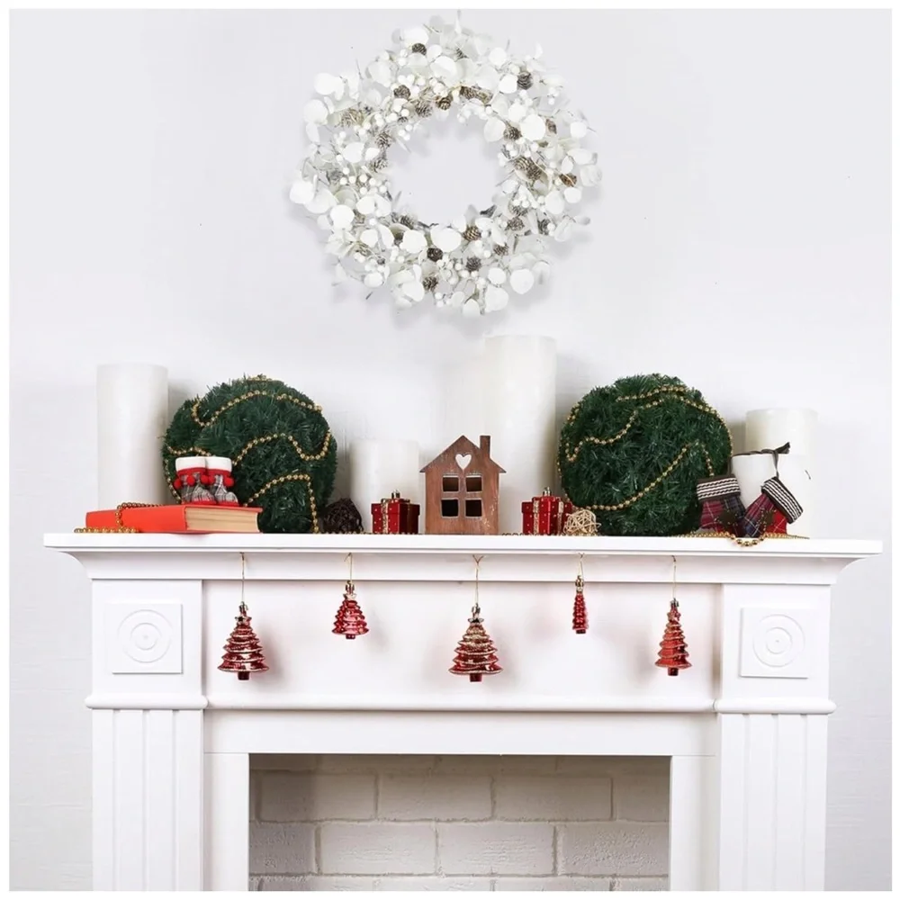 Handmade Winter Wreath Indoor or Outdoor Decor Pinecones Berries Eucalyptus